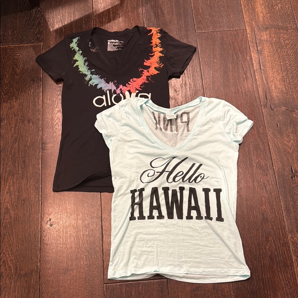PINK Victoria's Secret & Hurley Hawaii shirt set
